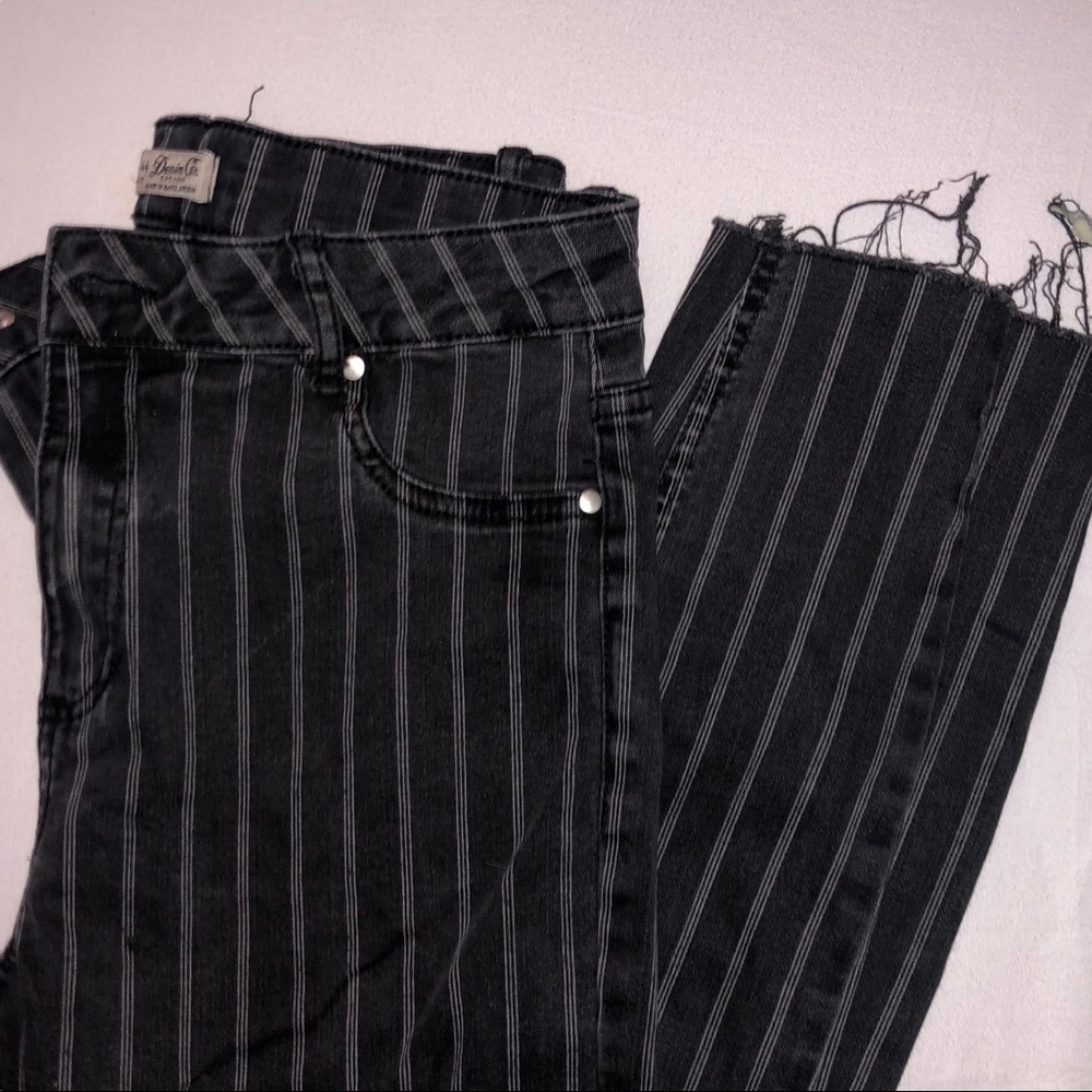 Pinstripe Jeans